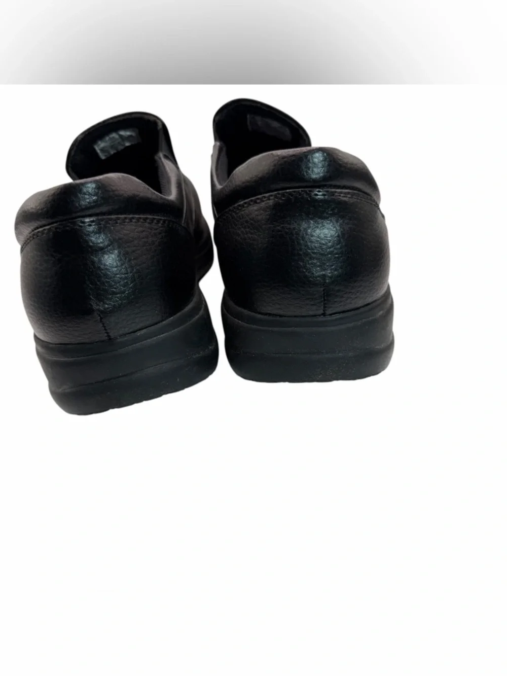 Men’s Black Work Shoes with Orange Accent